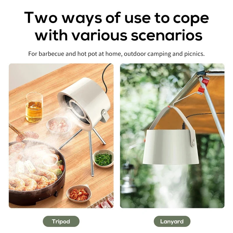Hotte de Cuisine Portable – Mini Extracteur de Fumée USB pour Bureau & Barbecue